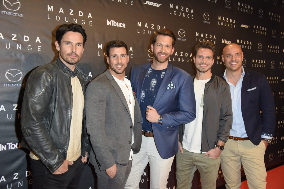 Ex-Bachelor Sebastian Pannek, Jan Kralitschka, Oliver Sanne, Christian Tews und Leonard Freier