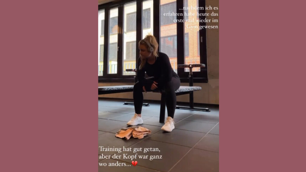 Sophia Thiel hat nach dem Tod ihrer Freundin Verena Sam wieder mit dem Training begonnen.