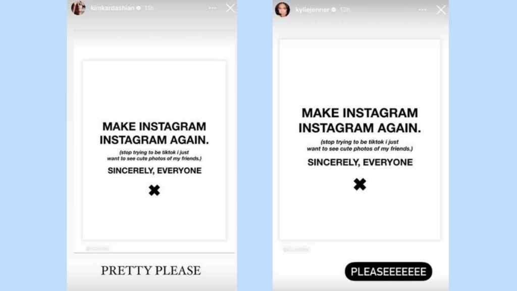 Kim K Kylie Jenner Instagram Screenshots