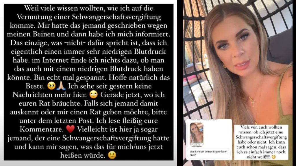 Jenny Frankhauser hat Angst vor einer Schwangerschaftsvergiftung